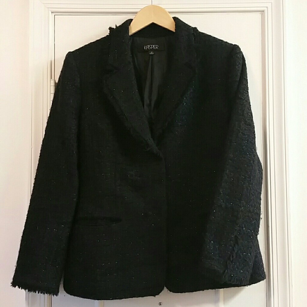 Jazzy Black Tweed Blazer